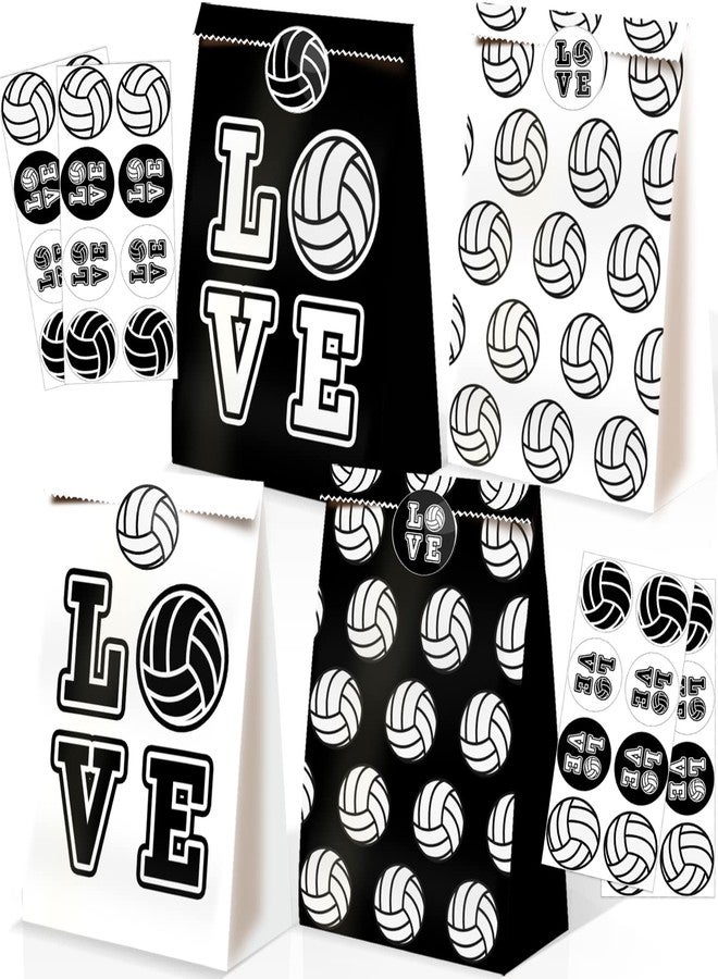 BQK 24pcs Volleyball Theme Party Supplies - Girls Volleyball Gift Bags with Decorations & Candy Bags - Image 1